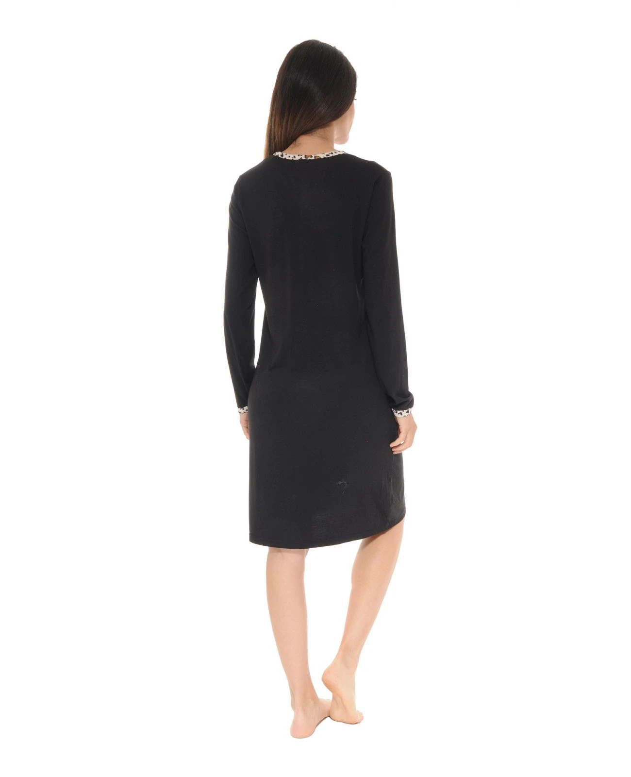 CHEMISE DE NUIT NOIR RIVA 2 CHEMISE DE NUIT NOIR RIVA – Image 2