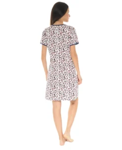 CHEMISE DE NUIT BLANC VALIA -Boutique pour femmes chemise de nuit valia 3
