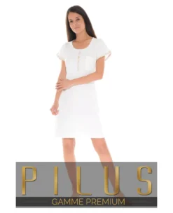 CHEMISE DE NUIT BLANC YLEANA