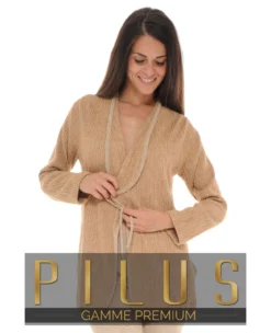 Nouvelles versions 3 GILET COURT MARRON TOSCANE