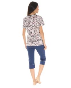 PYJAMA COURT BLANC VALIA -Boutique pour femmes pyjama court valia 1