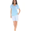 PYJAMA COURT BLEU VIANELLE