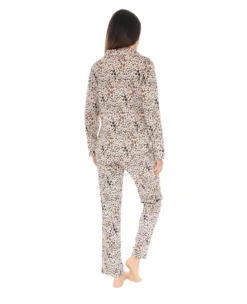 PYJAMA LONG BEIGE RIVA -Boutique pour femmes pyjama long riva 1