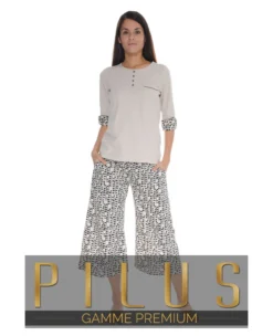 PYJAMA COURT BLANC ODALIE