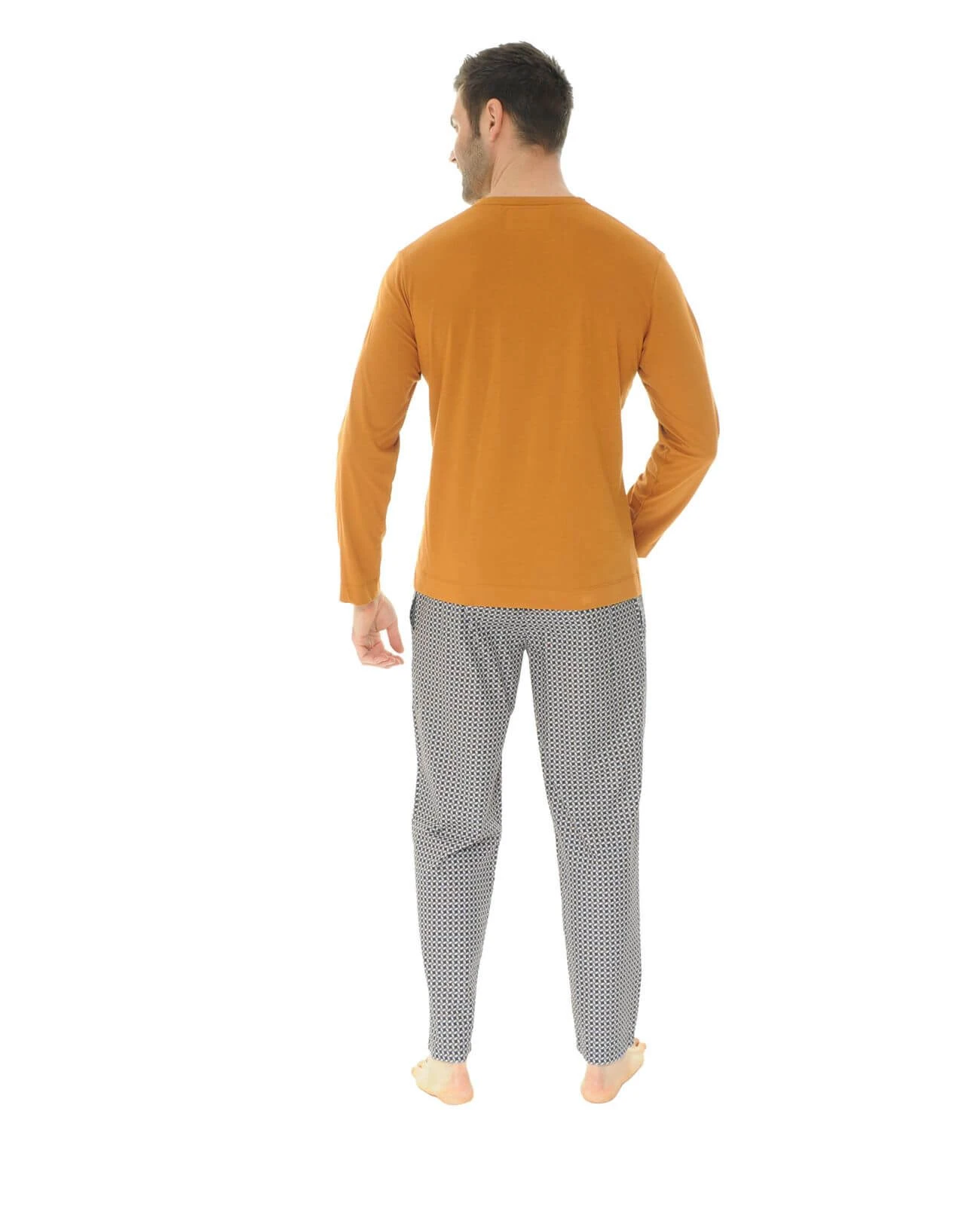 PYJAMA LONG ORANGE UMBERTO 2 PYJAMA LONG ORANGE UMBERTO â Image 2