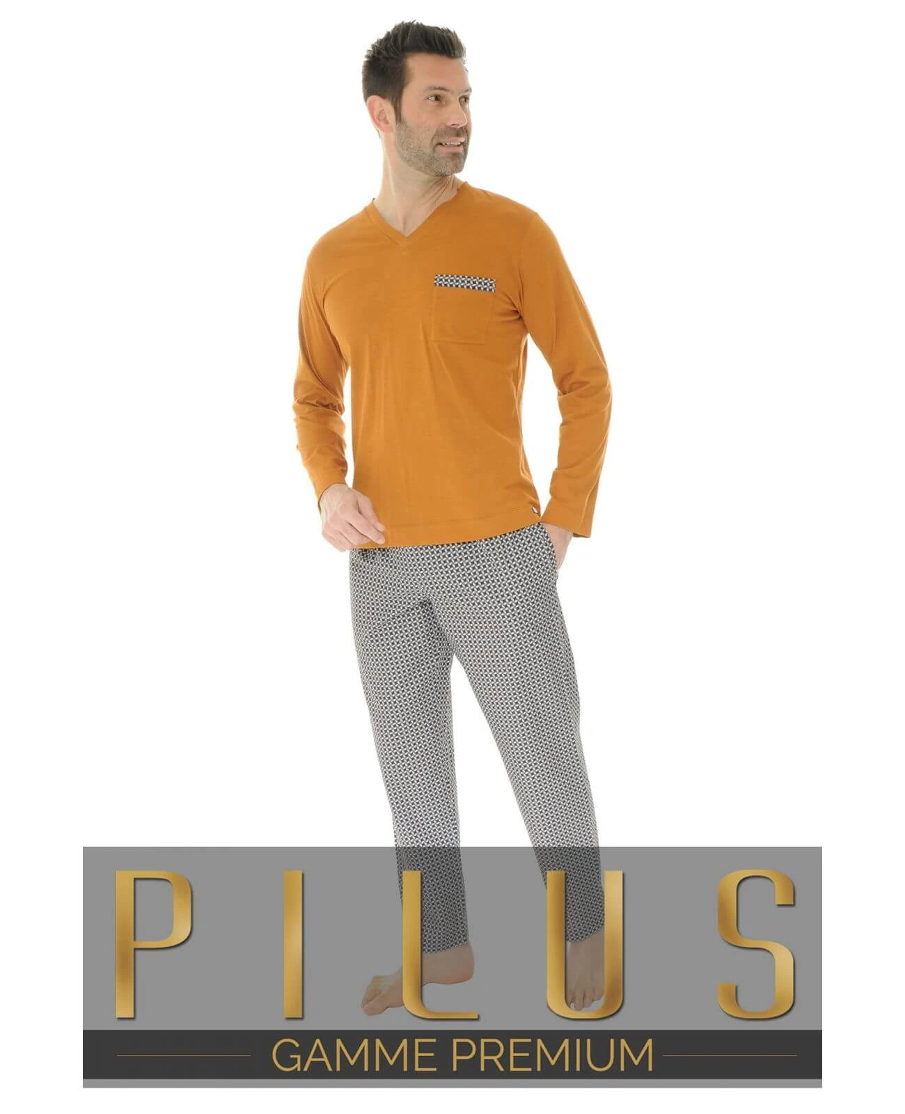 PYJAMA LONG ORANGE UMBERTO 1 PYJAMA LONG ORANGE UMBERTO