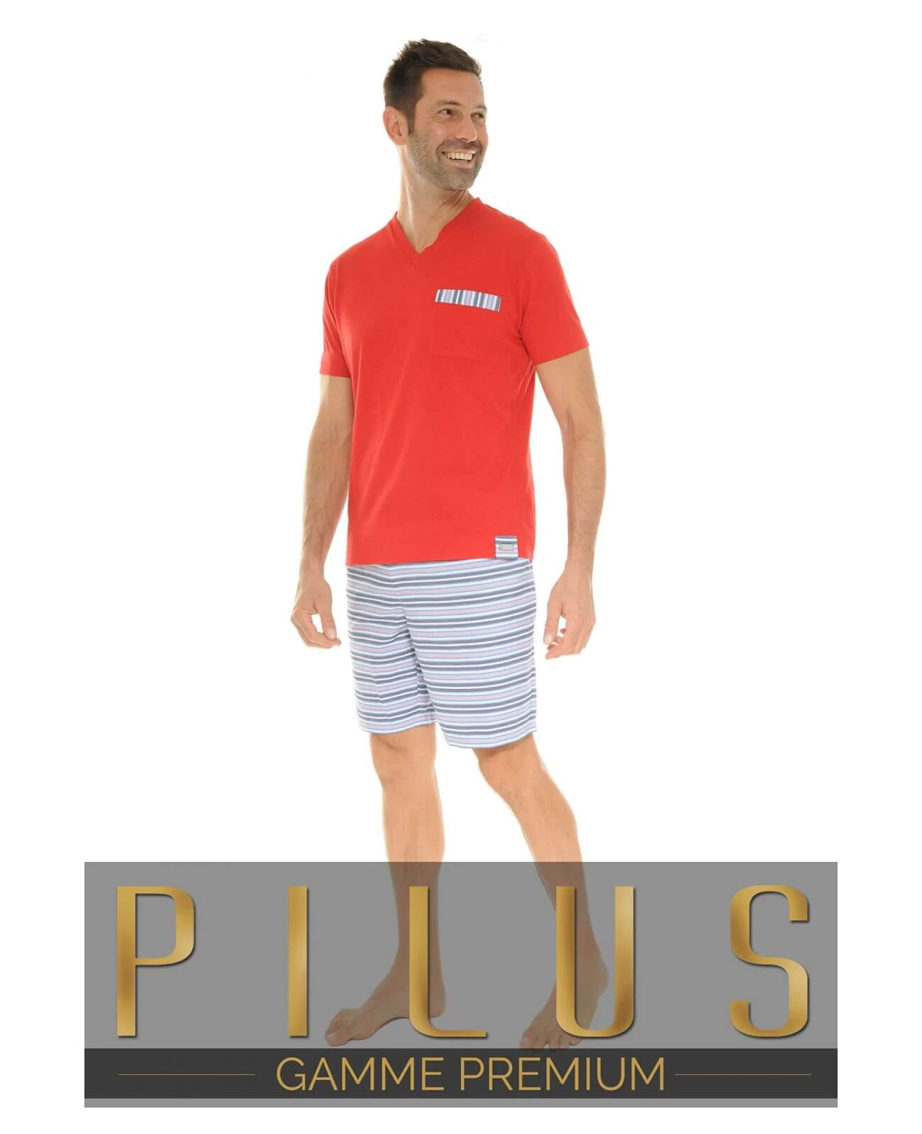 PYJAMA COURT ROUGE XANTIS 1 PYJAMA COURT ROUGE XANTIS