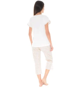 PYJAMA COURT ECRU YLEANA 3 PYJAMA COURT ECRU YLEANA -Boutique pour femmes pyjama yleana 1