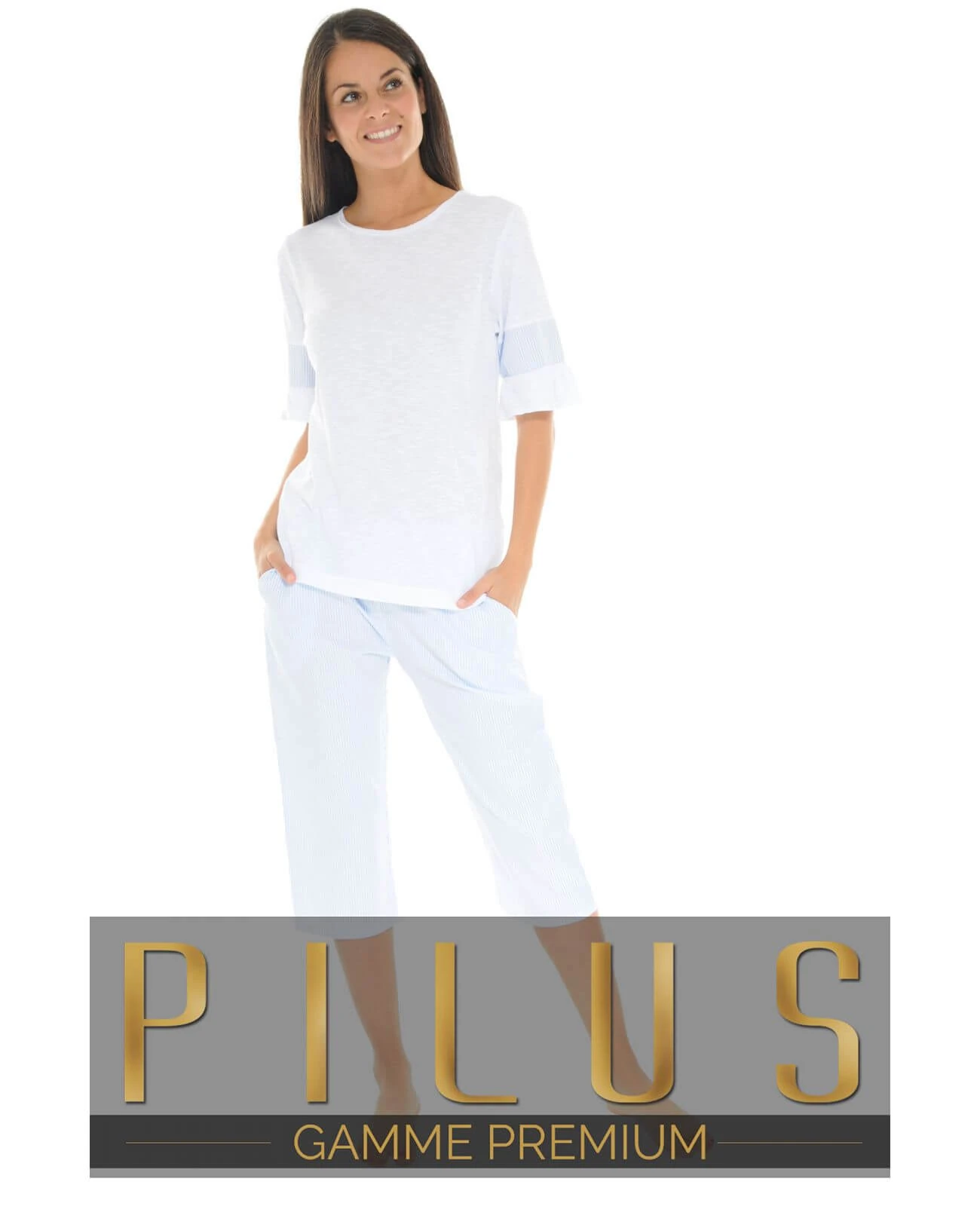 PYJAMA COURT BLANC YSABEL 1 PYJAMA COURT BLANC YSABEL