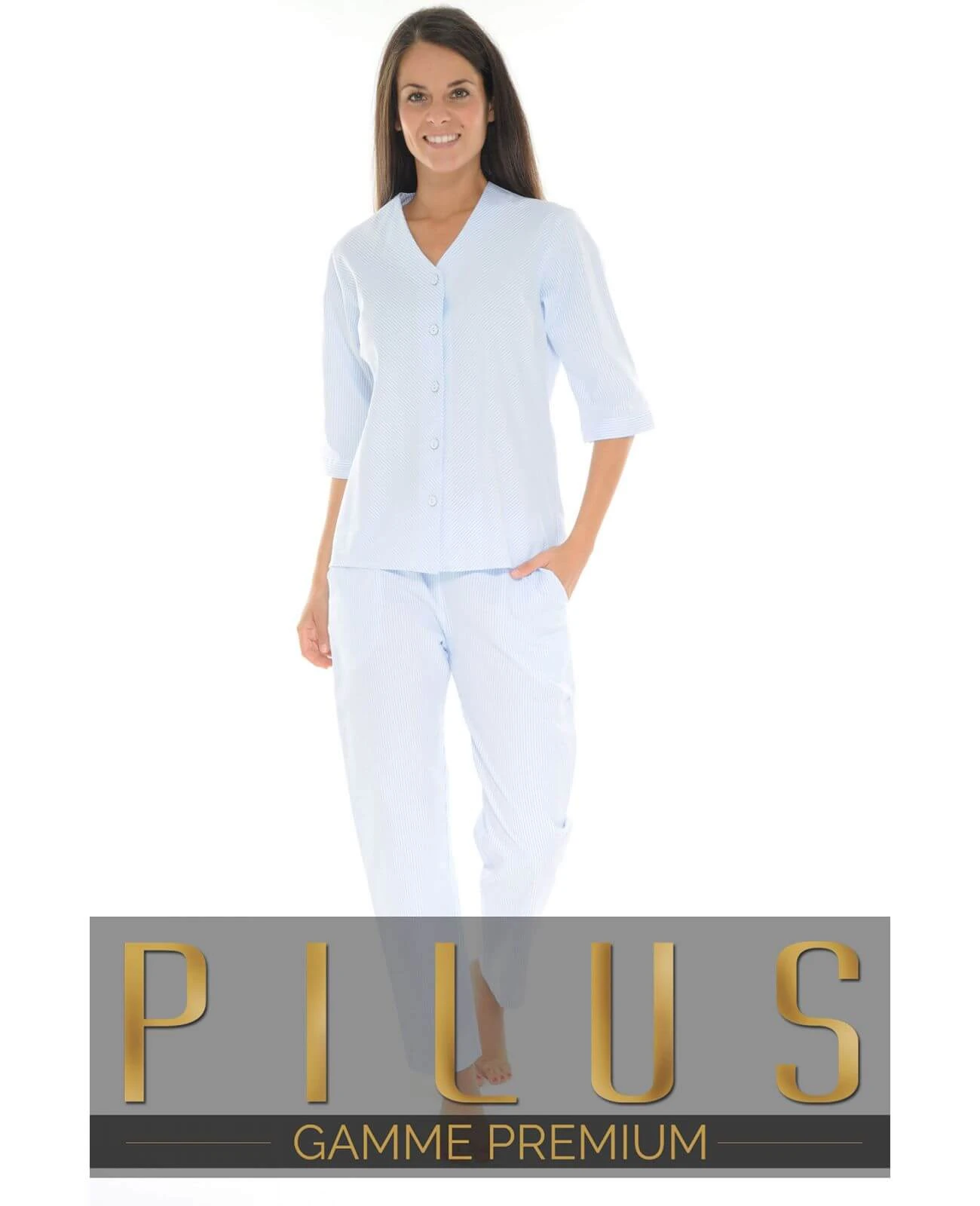 PYJAMA LONG BLEU YSABEL 1 PYJAMA LONG BLEU YSABEL