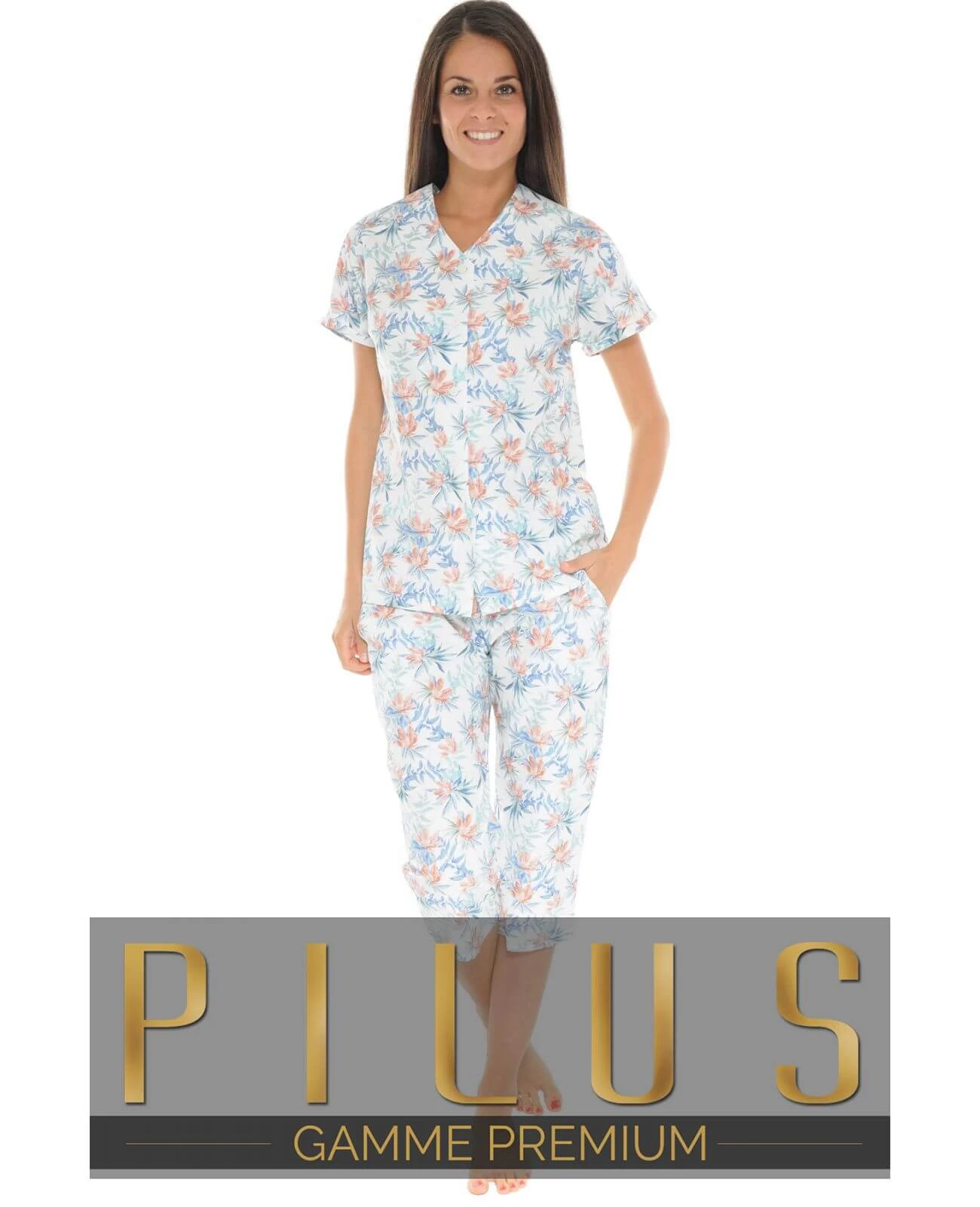 PYJAMA BOUTONNE BLANC YSEA 1 PYJAMA BOUTONNE BLANC YSEA