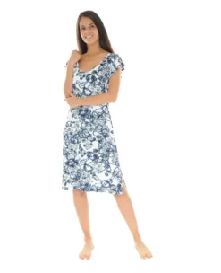 ROBE D'ETE LONGUE BLEU VALERY